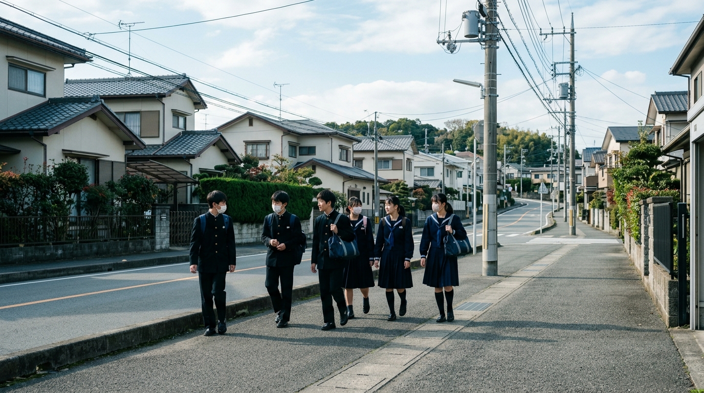 成田市の中学校と通学区域の目安