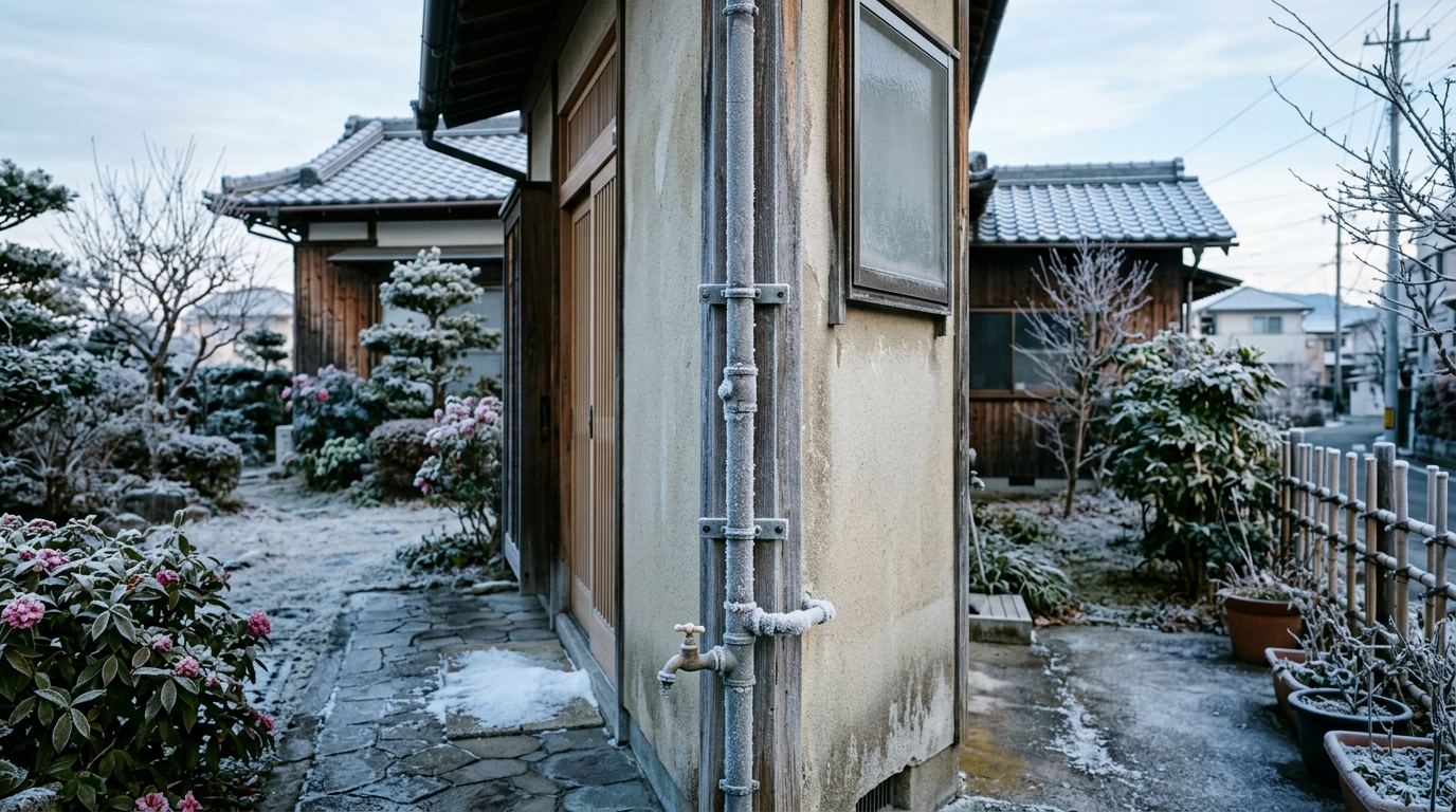 成田の冬に注意：水道管凍結の対処と予防
