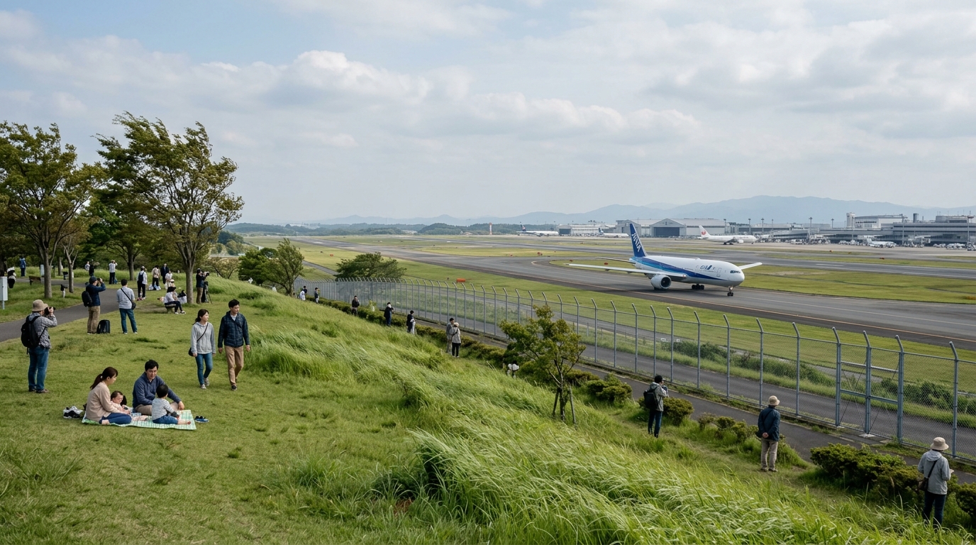 風向きで別の公園になる、さくらの山