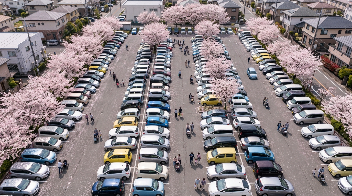 桜シーズンの駐車場、正直に言います