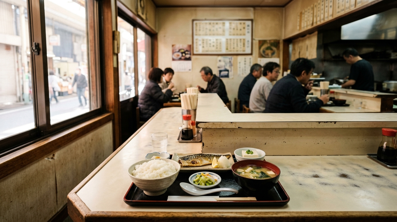 市場食堂のランチ|時間帯で変わる顔